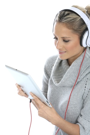 Woman Wearing Headphonesの写真素材