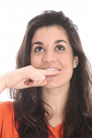 Young Woman Thinkingの写真素材