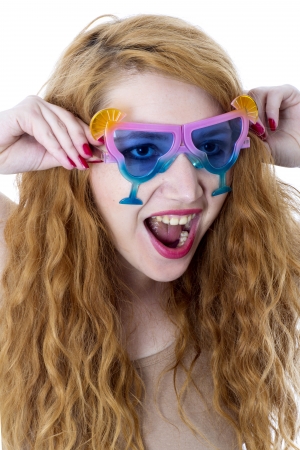 Model Released. Attractive Young Woman Wearing Sunglassesの写真素材