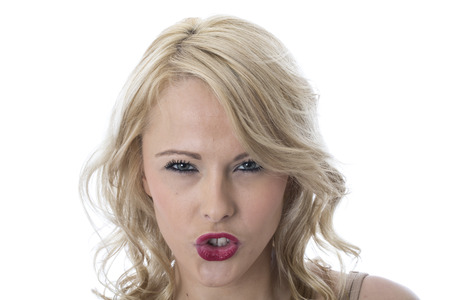 Model Released. Attractive Angry Young Womanの写真素材