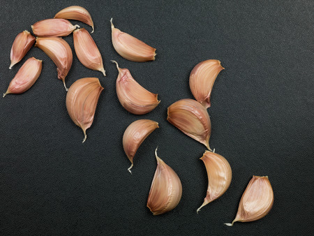 Uncooked Raw Aromatic Cloves of Garlicの写真素材