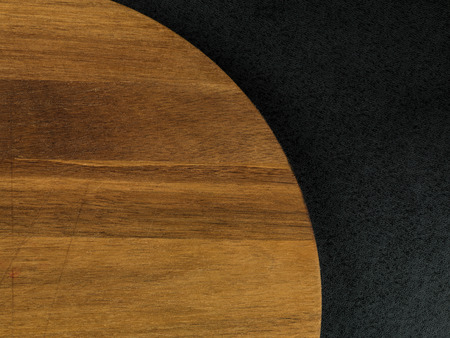 Circular Wooden Kitchen Household Chopping Boardの写真素材