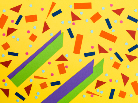 Illustration of Random Pattern of Bold Colours In Geometric Shapes