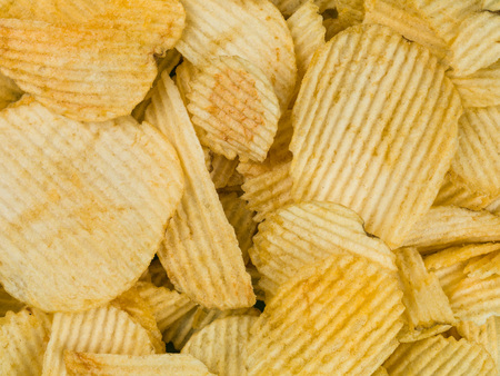 Crinkle Cut Potato Crisps or Chips Snack Food