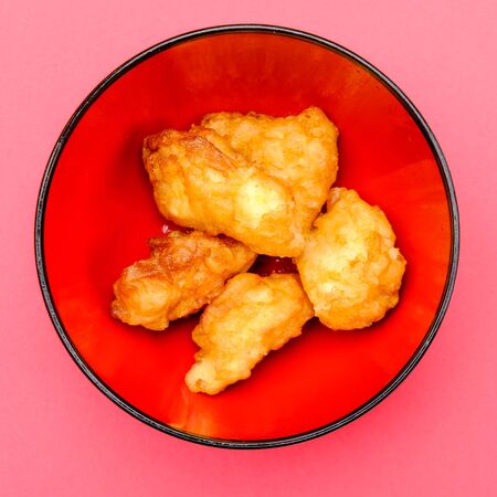 Chinese Style Sweet and Sour Battered Fried Chickenの写真素材