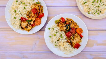 Chinese Style Chicken and Ginger With Egg Fried Rice
