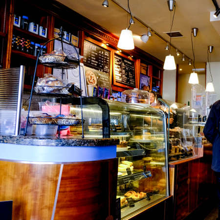 Inside Cafe Nero High Street Coffee And Hot Beverage Retail Chain, Food and Drinksのeditorial素材