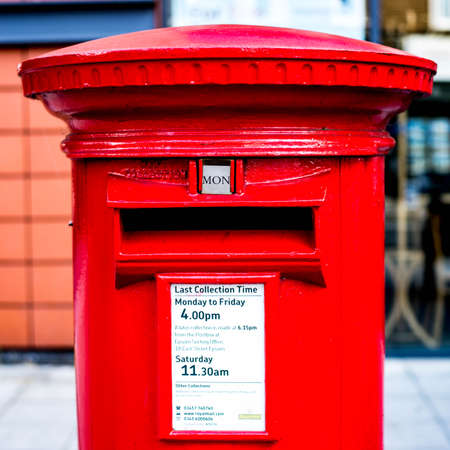 Traditional Authentic Red Public Post Box With No Peopleのeditorial素材