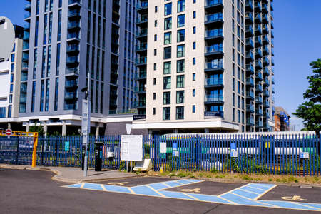 London, UK, May 31, 2020, New Mixed Development Of High Rise Apartments And Commercial Offices In...