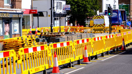 London, UK, May 15, 2020, After Goverment Relaxing Lockdown rules, Construction Workers Throughout...