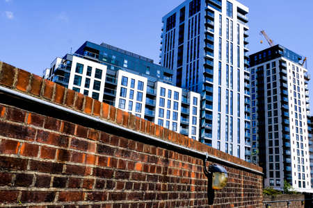 London, UK, May 31, 2020, New Mixed Development Of High Rise Apartments And Commercial Offices In...