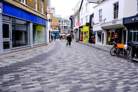 Normally Busy Streets Left Empty With Few People Shopping During COVID-19