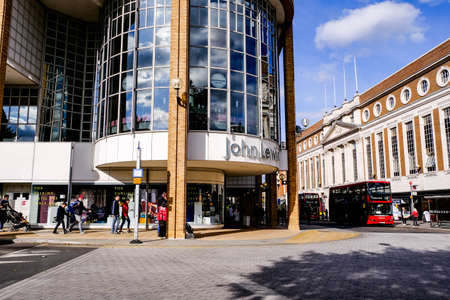 Large John Lewis Department Store Kingston, London With Passing Shoppers