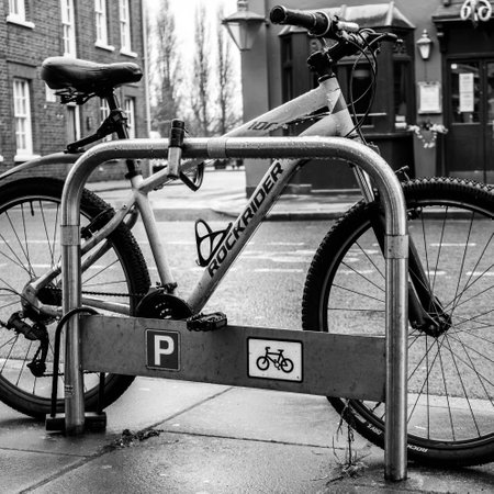 Kingston Upon Thames, London UK, March 26 2021, Bicycle Personal Environmentally Friendly Transport With No Peopleのeditorial素材