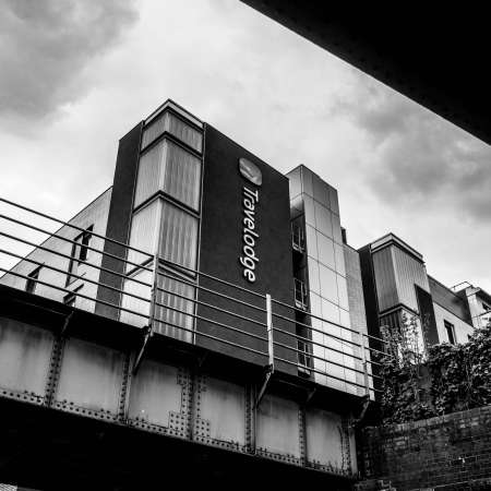 Epsom Surrey London UK, May 02 2021, Travelodge Hotel Against A Cloudy Sky With No Peopleのeditorial素材