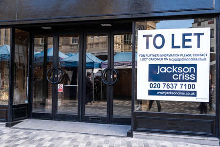 Kingston Upon Thames London UK, May 04 2021, Empty Closed Commercial High Street Retail Shop...