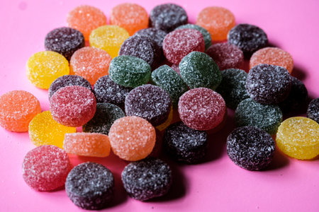 London UK, June 01 2025, Selection of Colourful Traditional Fruit Pastilles