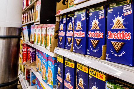 London UK, March 16 2026, Selection of Traditional Nestle Shreddies Breakfast Cereals