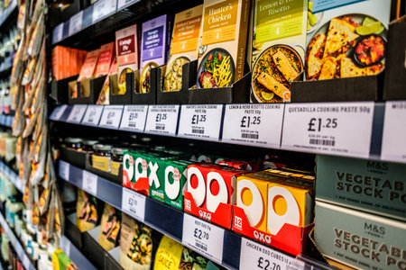 London UK March 22 2026, Selection of Supermarket Oxo Beef and Chicken Stock Cubes Cooking...