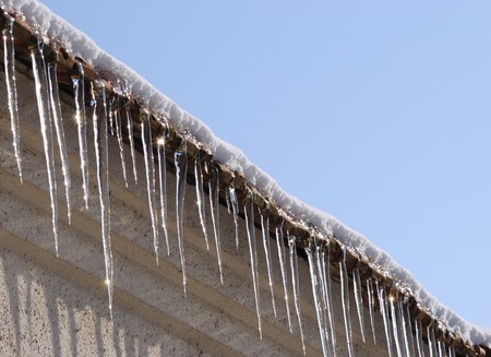 Icicle sparkles on a sunny day