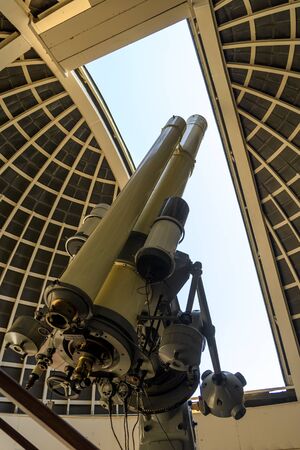 LOS ANGELES - AUGUST 6, 2016: Zeiss telescope at the Griffith observatory on August 6, 2016 in Los...