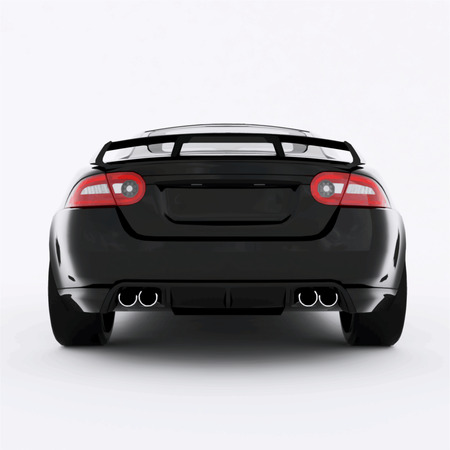 Very fast sport black car. Vector illustration of a black sports car.のイラスト素材