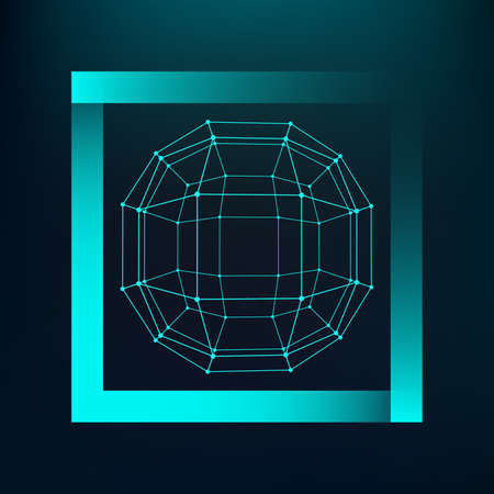 Abstract Creative concept vector background of geometric shapes the lines connected to points....