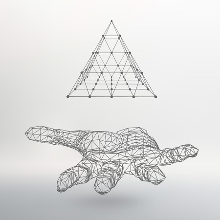 triangle pyramid on the armのイラスト素材