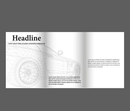 Abstract Creative concept background of 3d car modelのイラスト素材