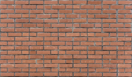 Red brick wall. Red brick walls. Uniform brickwork