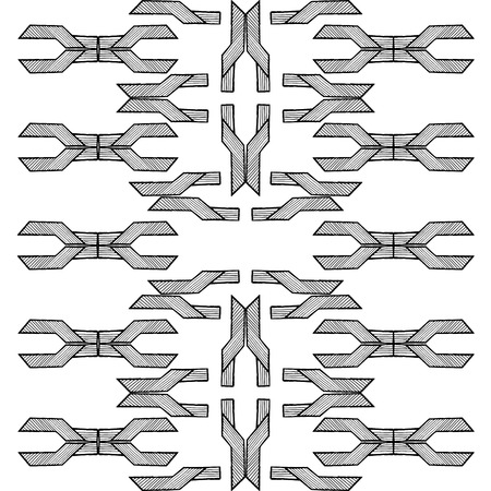 Grunge texture - abstract stock vector pattern - ornament made of polygons and lines