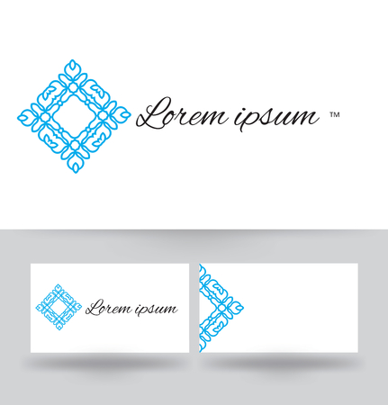  Floral monogram design template.のイラスト素材