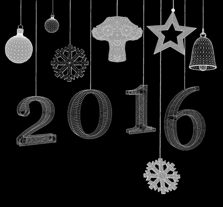 Christmas decoration Vector illustration. 