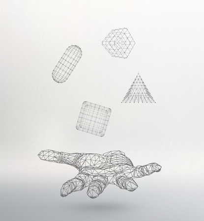 Mesh polygonal background. のイラスト素材