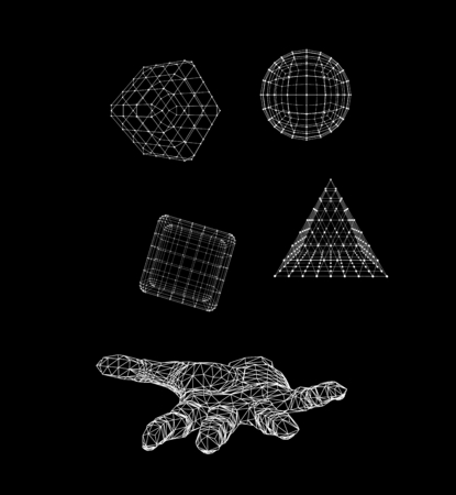 Mesh polygonal background.のイラスト素材