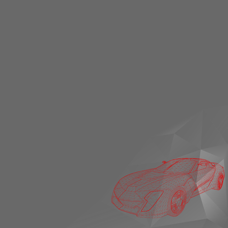 Abstract Creative concept background of 3d car model. のイラスト素材