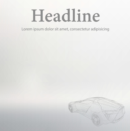 Abstract Creative concept background of 3d car model.のイラスト素材