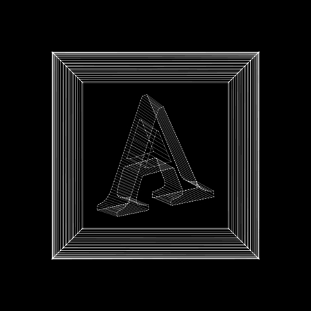 Vector illustration of letter A. のイラスト素材