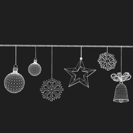 Christmas decoration Vector illustration. のイラスト素材