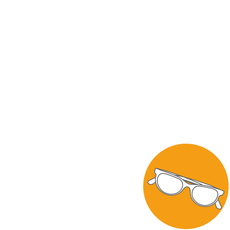 Line icons flat design elements. Modern vector Illustration pictogram of sunglasses. Abstract Creative concept vector backgroundのイラスト素材