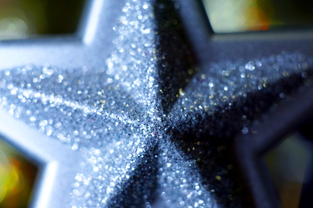 Christmas tree toy. Close-up. Brilliant Star. Beautiful bokeh