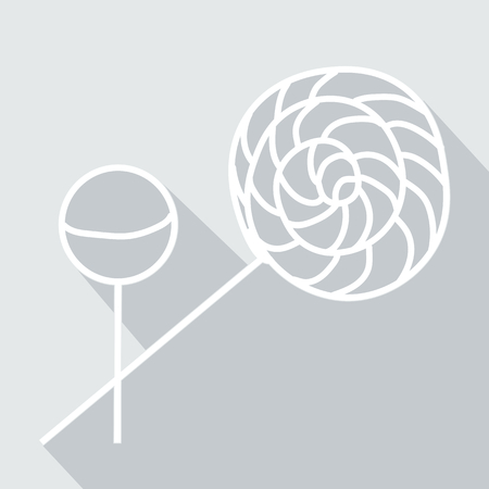 Candy icon symbol with long shadow.  のイラスト素材