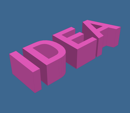 3d isometric vector illustration. The word ideaのイラスト素材