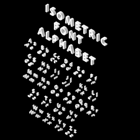 White isometric font alphabet. Vector illustration eps 10のイラスト素材