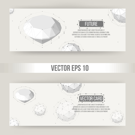 Abstract Creative concept vector background of geometric shapes. Polygonal design style letterhead and brochure for business.のイラスト素材