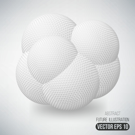 Abstract 3D background with geometric design elements. Creative concept vector background of cells HUD, bacteria. Polygonal design style letterhead and brochure for business. EPS 10 vector illustrationのイラスト素材