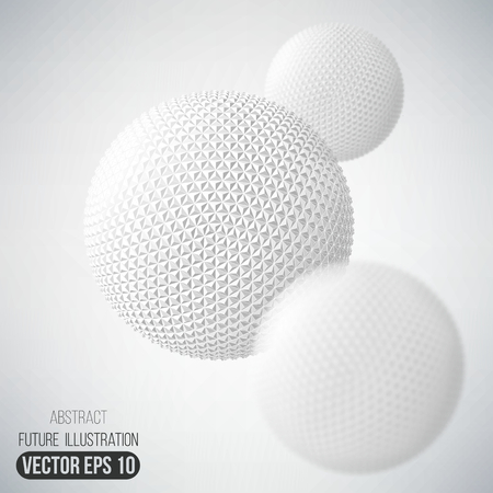 Abstract 3D background with geometric design elements. Creative concept vector background of cells HUD, bacteria. Polygonal design style letterhead and brochure for business. EPS 10 vector illustrationのイラスト素材