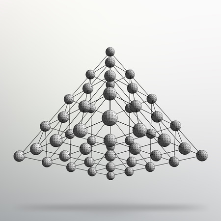 Triangle geometrical background. Abstract 3d chaotic pyramid.のイラスト素材