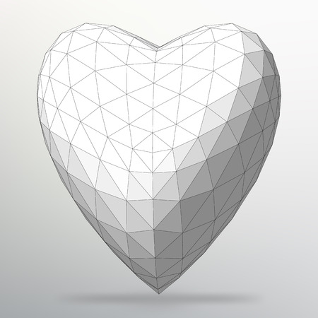 Creative concept Background of the heart. Abstract Creative concept vector background of geometric shapes.のイラスト素材