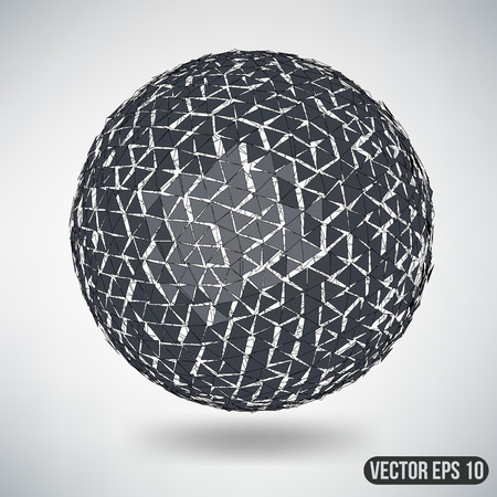 Abstract Creative concept vector background of geometric shapes - ball. Design style letterhead and brochure for business.のイラスト素材